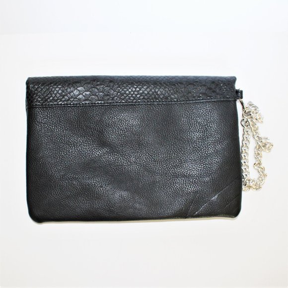 Express Black Envelope Chained Clutch/Wristlet - Picture 3 of 8